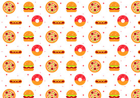 卡通汉堡披萨