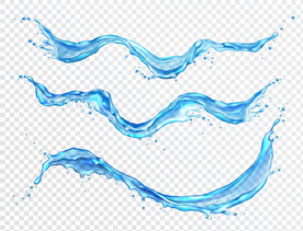 水溅 水花 水元素矢量图