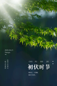 初伏时节传统活动海报素材