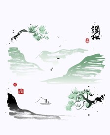 传统水墨图案
