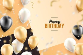 生日背景 节日气球      