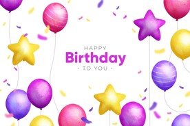 生日背景 节日气球      