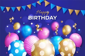 生日背景 节日气球      