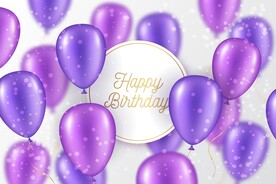 生日背景 节日气球      