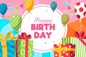 生日背景 节日气球      