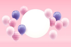 生日背景 节日气球      