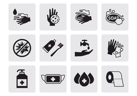 洗手 消毒标志图标