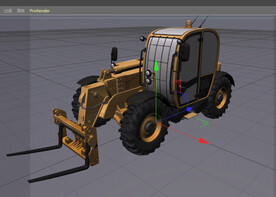  C4D模型伸缩叉车