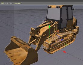  C4D模型履带装载机