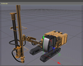  C4D模型履带钻