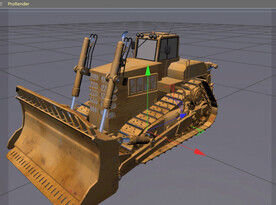  C4D模型履带拖拉机