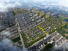 绿城别墅洋房园林景观住宅鸟瞰