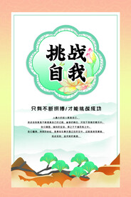 企业精神展板 挑战自我