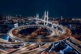 上海高架桥夜景 