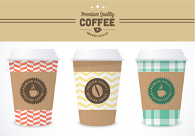 卡通手绘咖啡纸杯