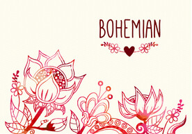 卡通手绘花苞图案