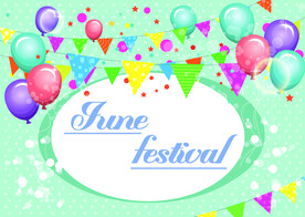 卡通彩色气球矢量图