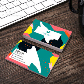 时尚矢量图案可爱卡通名片模板