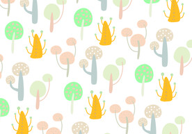 卡通创意树背景图案