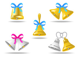 卡通铃铛矢量图