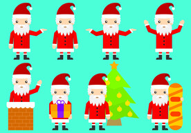 卡通手绘圣诞老人