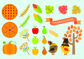 卡通树枝 水果 小鸡