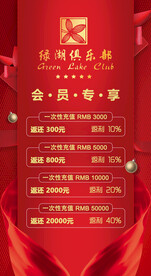 俱乐部会员专属充值海报