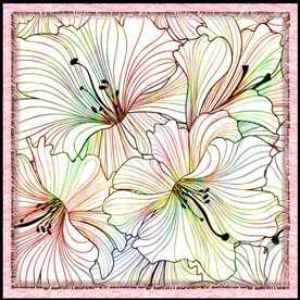 手绘鲜花装饰画