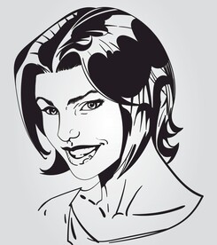 动漫女人插画图片