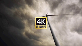 转动的风力大电机叶片