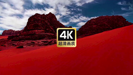 风景素材红色山峦上空云层