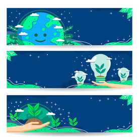 卡通环保背景