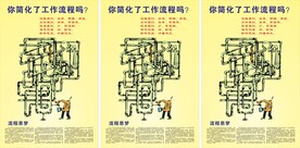 企业文化挂画 卡通文化