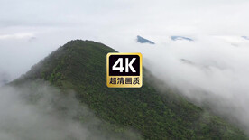 风景素材山顶上云海缭绕