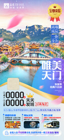 湖南张家界旅游海报唯美天门