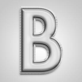 金属字母B