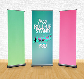 展架易拉宝实物样机贴图效果展示