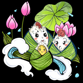 端午粽子手绘