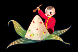 端午粽子手绘
