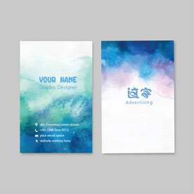 水墨 水彩名片