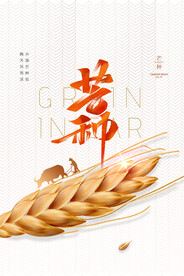 芒种节气传统活动宣传海报素材