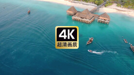 短视频素材热带海边度假村