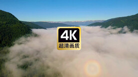 风景素材山脉间浓雾云层