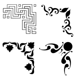 边角花纹