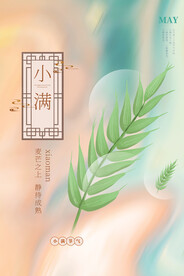 小满节气传统活动海报素材