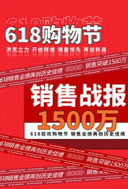 618狂欢促销活动海报素材