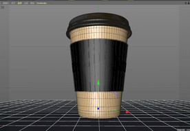 C4D模型纸咖啡杯子