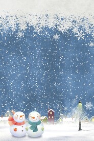 卡通雪人背景
