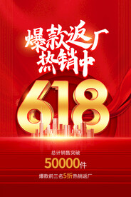 618狂欢促销活动宣传海报素材