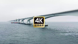 短视频素材航拍跨海大桥